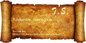 Todorov Sarolta névjegykártya