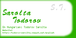 sarolta todorov business card